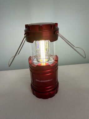 Bell Howell Taclight Compact Lantern LED 300 Lumens Collapsible Camping Red